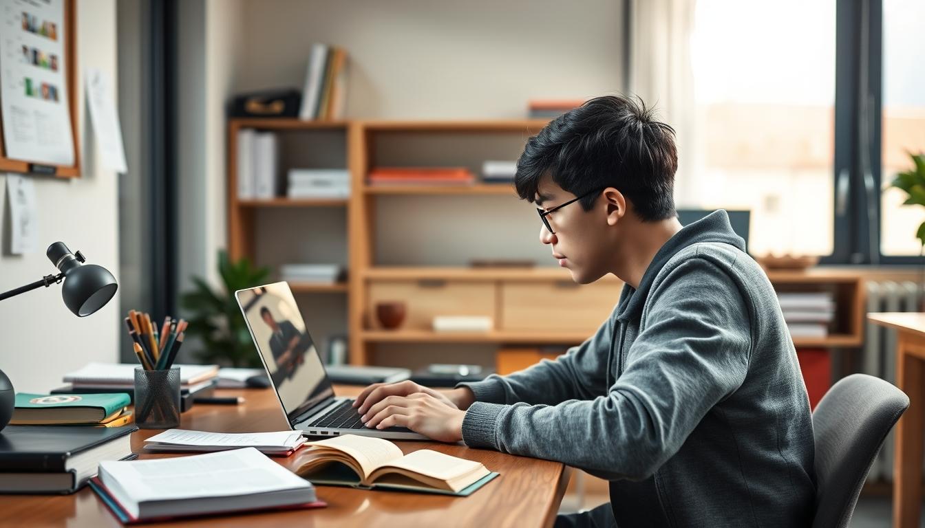 Organized exam preparation notes and academic planner